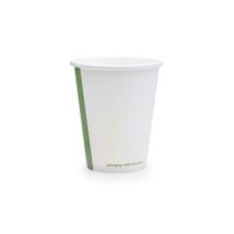 Vegware kávés pohár, fehér, 2,3dl, lebomló, papír és PLA