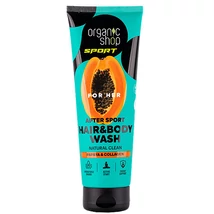 Organic Shop sportolás utáni sampon és tusfürdő, papaya és kollagén, for her, 200ml
