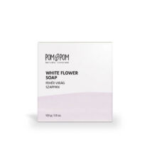 Pompom szappan fehér virág 100g
