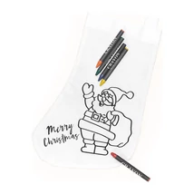 Greeny színezhető karácsonyi zokni mikulás mintával