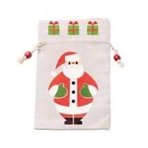 Greeny pamut ajándéktáska télapó mintával, 13x23cm