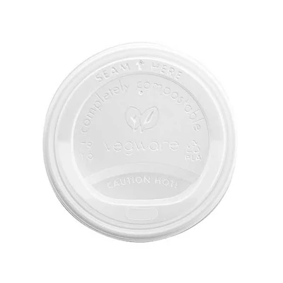 Vegware kávés pohártető, lebomló, CPLA 2,8-3,4dl pohárhoz, fehér, 89mm