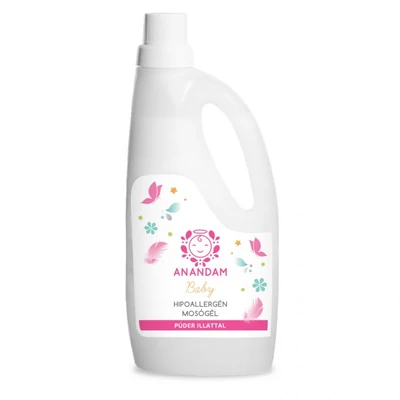 Anandam baby hipoallergen mosógél, púder illat, 1l
