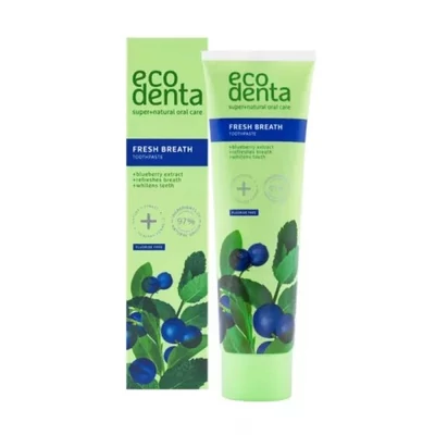 Ecodenta friss lehellet fogkrém áfonyával és mentával, 100ml