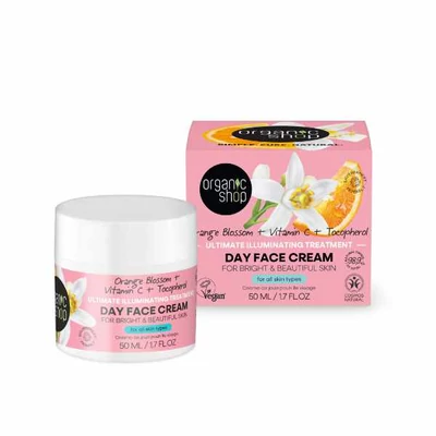 Organic Shop nappali arckrém, narancsvirággal C-vitaminnal és tokoferollal, 50ml