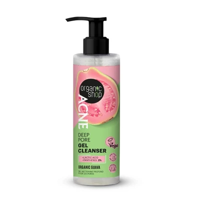 Organic Shop ACNE pórustisztító gél bio guavával, 200ml
