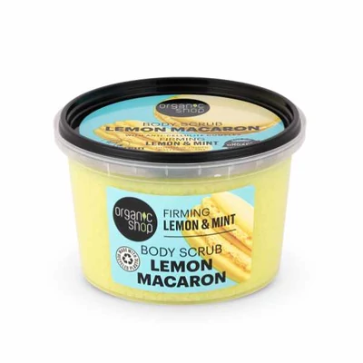 Organic Shop testradír, feszesítő, Lemon Macaron, citrom és menta, 250ml