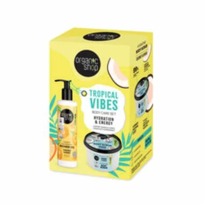 Organic Shop testápoló szett, Trópusi handulat, hidratáló és energetizáló