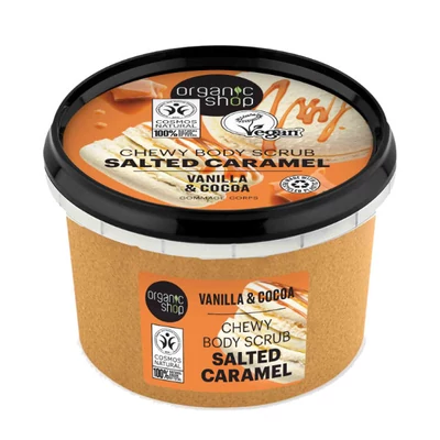 Organic Shop testradír, Salted Caramel, vanília és kakaó, 250ml Organic Shop testradír, Salted Caramel, vanília és kakaó, 250ml