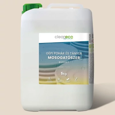 Cleaneco gépi pohár és tányér mosogatószer, budget, kemény vízhez, 5l