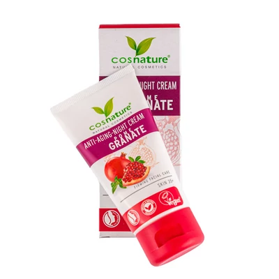 Cosnature éjszakai arckrém, feszesítő, gránátalma, 50ml