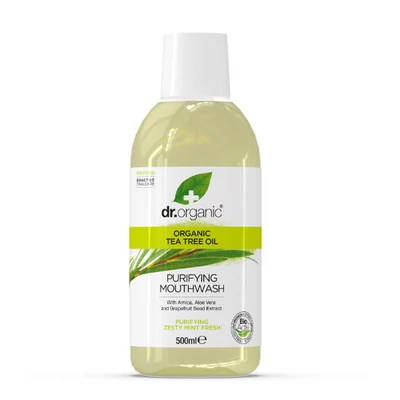 Dr.Organic szájvíz, bio teafaolajjal, 500ml