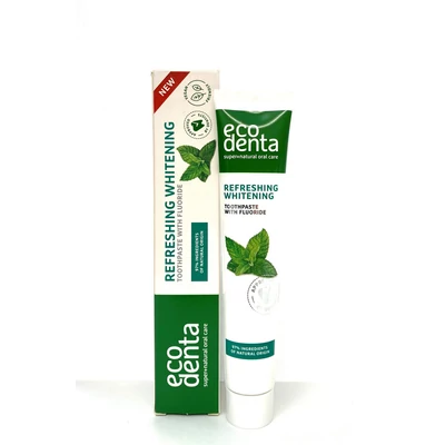 Ecodenta frissítő fehérítő fogkrém fluoriddal 75ml