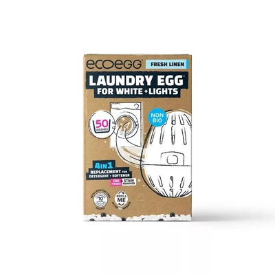 Ecoegg mosótojás 50, fehér és világos ruhákhoz, friss pamut