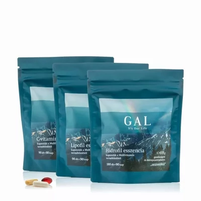 GAL multivitamin étrend-kiegészítő kapszula, 90adagos utántöltő