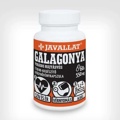Javallat galagonya virágos hajtásvég kapszula, 60db