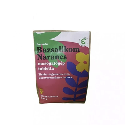 Greenester öko mosogatógép tabletta, bazsalikom-narancs, 25db