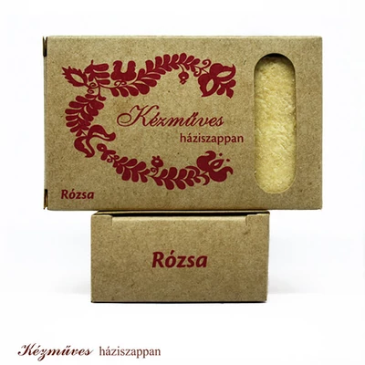 Kézműves prémium háziszappan, rózsa, 80g