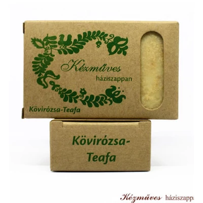Kézműves prémium háziszappan kövirózsa-teafa, 80g
