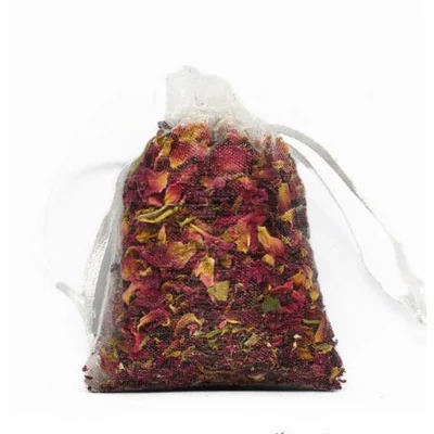 Kézműves rózsaszirom organza tasakban, 10g