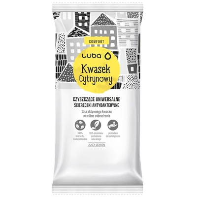 Luba antibakteriális tisztító kendő, citromsav, 24db