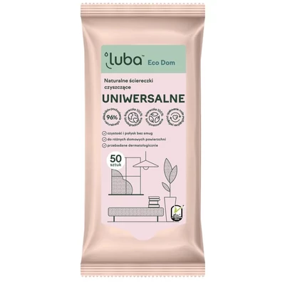 Luba ECO természetes tisztító nedves törlőkendő, bútor, 50db