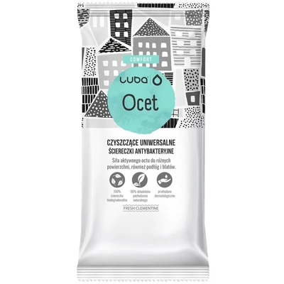 Luba antibakteriális tisztító kendő, ecet, 24db