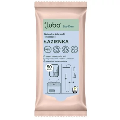 Luba ECO természetes tisztító nedves törlőkendő, fürdőszoba, 50db
