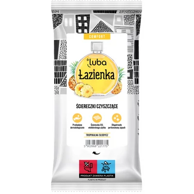 Luba Comfort tisztítókendő, fürdőszoba, ananász illatú, 32db