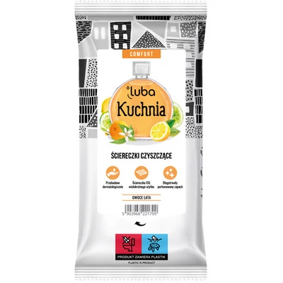 Luba Comfort tisztítókendő, konyha, narancs illatú, 32db