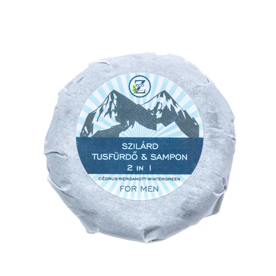 Eco-Z szilárd 2in1 tusfürdő &amp; sampon tömb FOR MEN 85g 