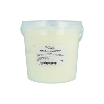 Mosómami melt and pour szappanalap, fehér, 1150g
