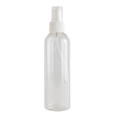 Hengeres flakon, átlátszó, szórófejjel, 200ml