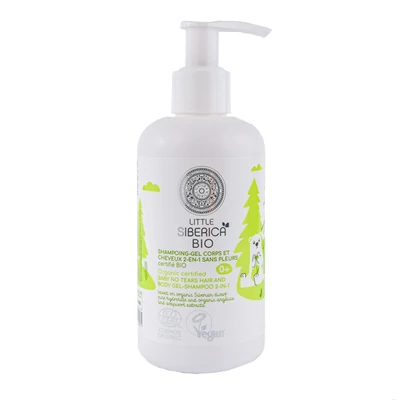 Natura Siberica Little sampon és balzsam, könnymentes, bio, 2 az 1-ben, 250ml