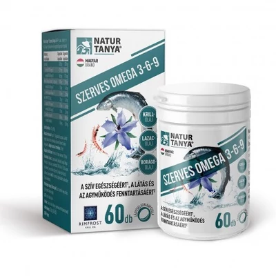 Natur Tanya szerves Omega 3-6-9 lágyzselatin kapszula, 60db
