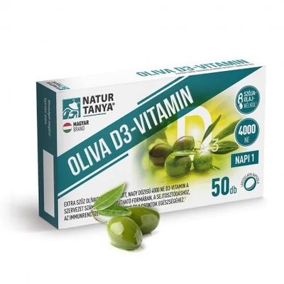 NaturTanya oliva D3-vitamin, 4000NE, lágyzselatin kapszula, 50db