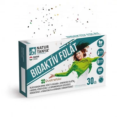 NaturTanya bioaktív folát vegán tabletta, 30db