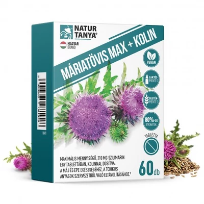 Natur Tanya máriatövis max + kolin tabletta, 60db