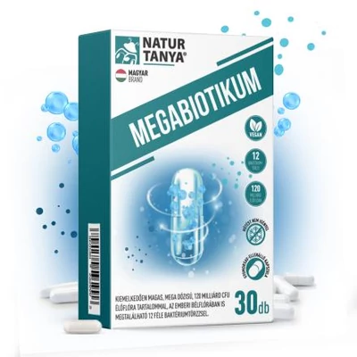 NaturTanya megabiotikum élőflórát tartalmazó kapszula, 30db