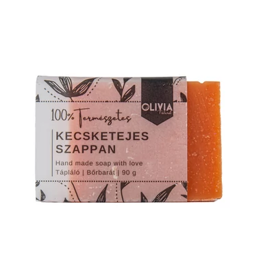 Olivia Natural kecsketejes natúr szappan, sheavajas, 90g