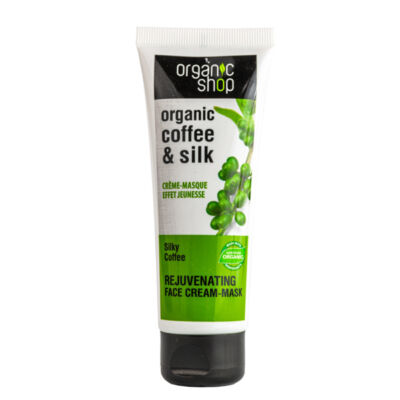 Organic Shop arcpakolás, bőrfiatalító, bio kávé és selyem, 75ml