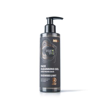 Organic Shop Men arctisztító gél tölgyfakéreg-kivonat és menta 200ml