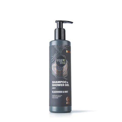 Organic Shop MEN 2in1 sampon és tusfürdő tölgyfakéreg-kivonat és menta 280ml