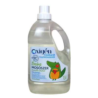 Oxigén földbarát baba mosószer, hypoallergén, kamilla illattal, 1,5l