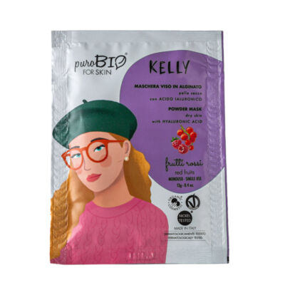 PuroBIO Kelly poralapú lehúzható arcmaszk piros gyümölcsökkel 13g