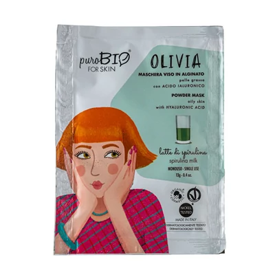 PuroBIO Olivia poralapú lehúzható arcmaszk spirulinával 13g