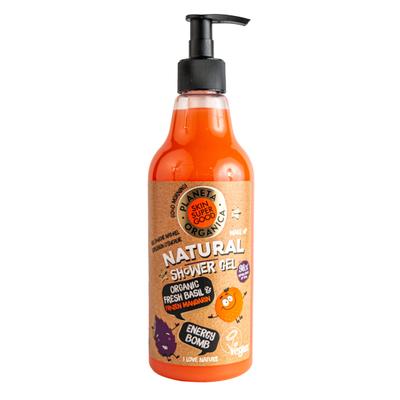 Planeta Organica tusfürdő, friss bazsalikom és fagyott mandarin, Energiabomba, 500ml