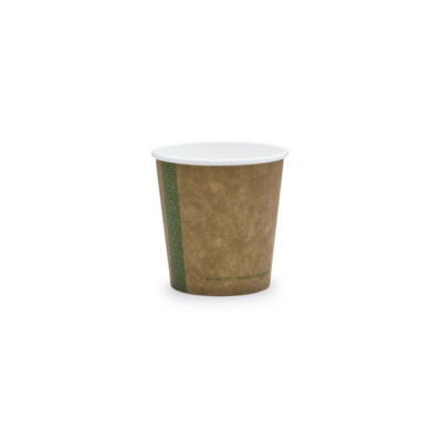 Vegware lebomlő kávés pohár, papír és PLA, presszókávés, barna 1,1dl, 4OZ