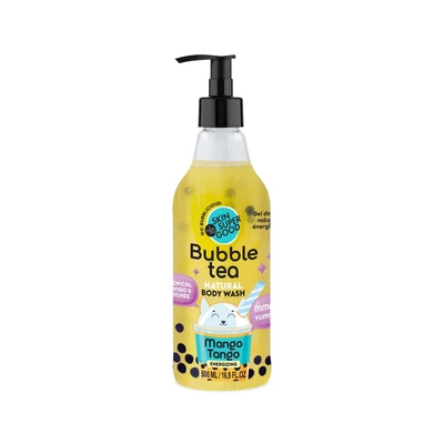 Skin Super Good Bubble Tea tusfürdő, energetizáló, Mango Tango mangóval és licsivel, 500ml