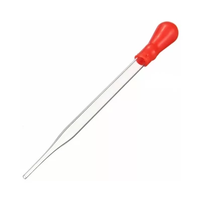 Üveg pipetta gumival, 8cm